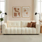 91.5" Mid-Century Modern Boucle Sofa Rolled Arms