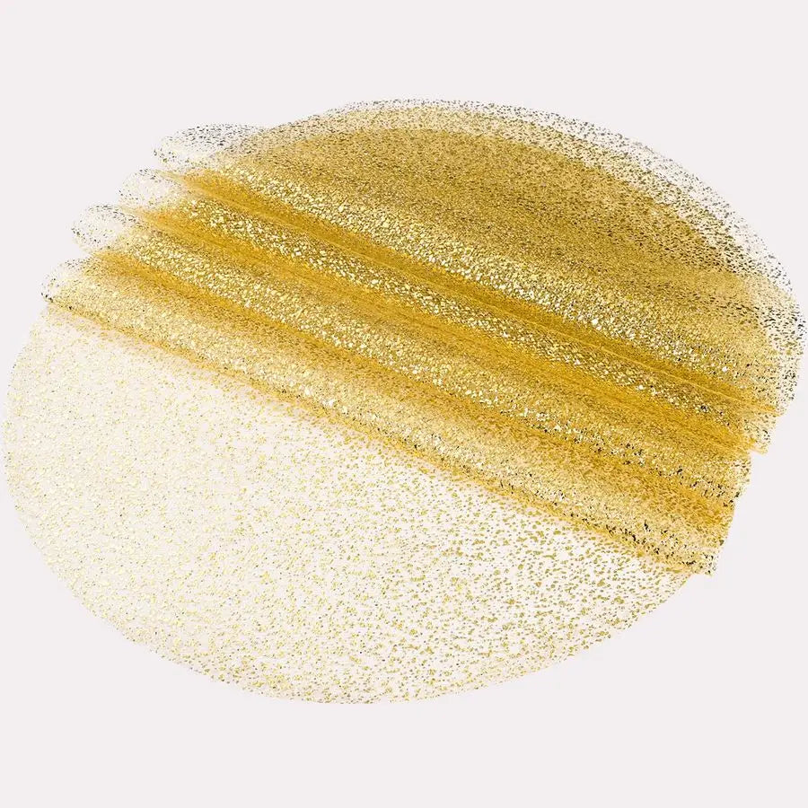 13 Inch Disposable Gold Foil Place Mats Round Mesh