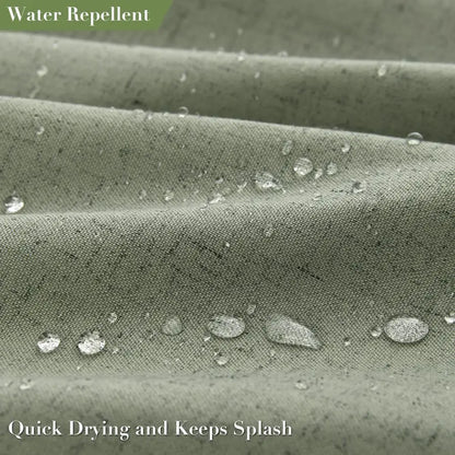 Sage Green Linen Shower Curtain