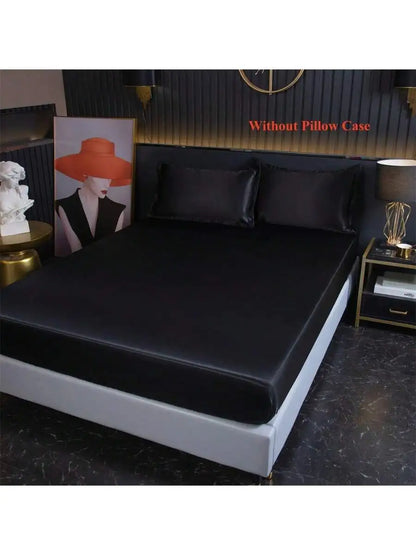 Silky Cooling Solid Fitted Sheet Set