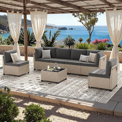 7-Piece Patio Furniture Set, Outdoor Sectional