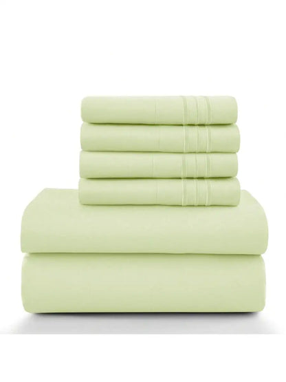6-Piece Embroidered Bed Sheet Set