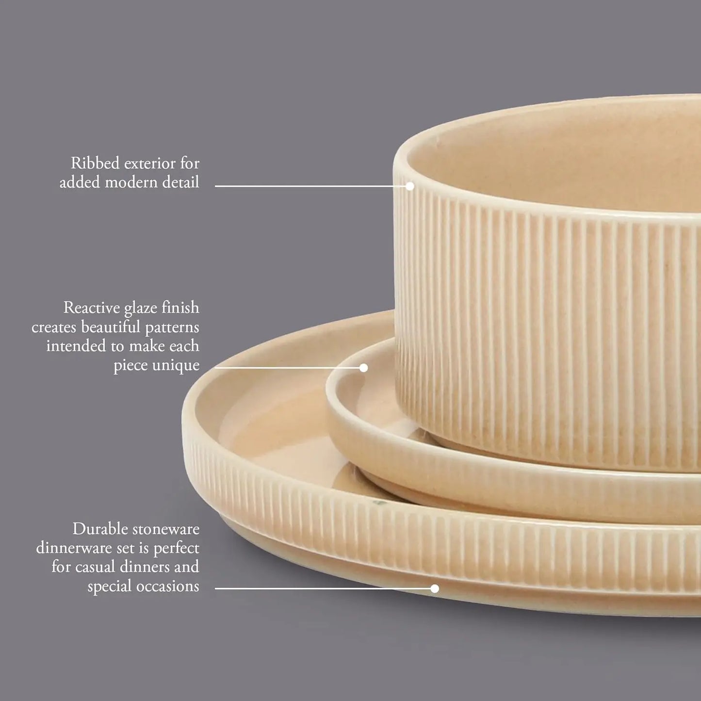 Solana Coast 12 Piece Stoneware Reactive Glaze