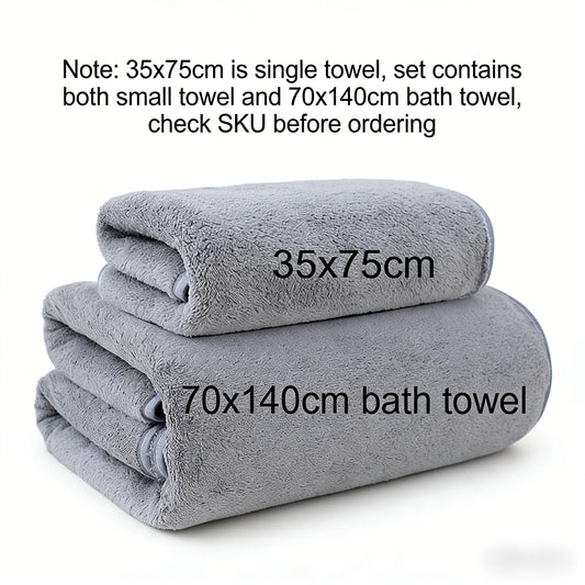 Coral Fleece Thickened Towel and Bath Towel Set
