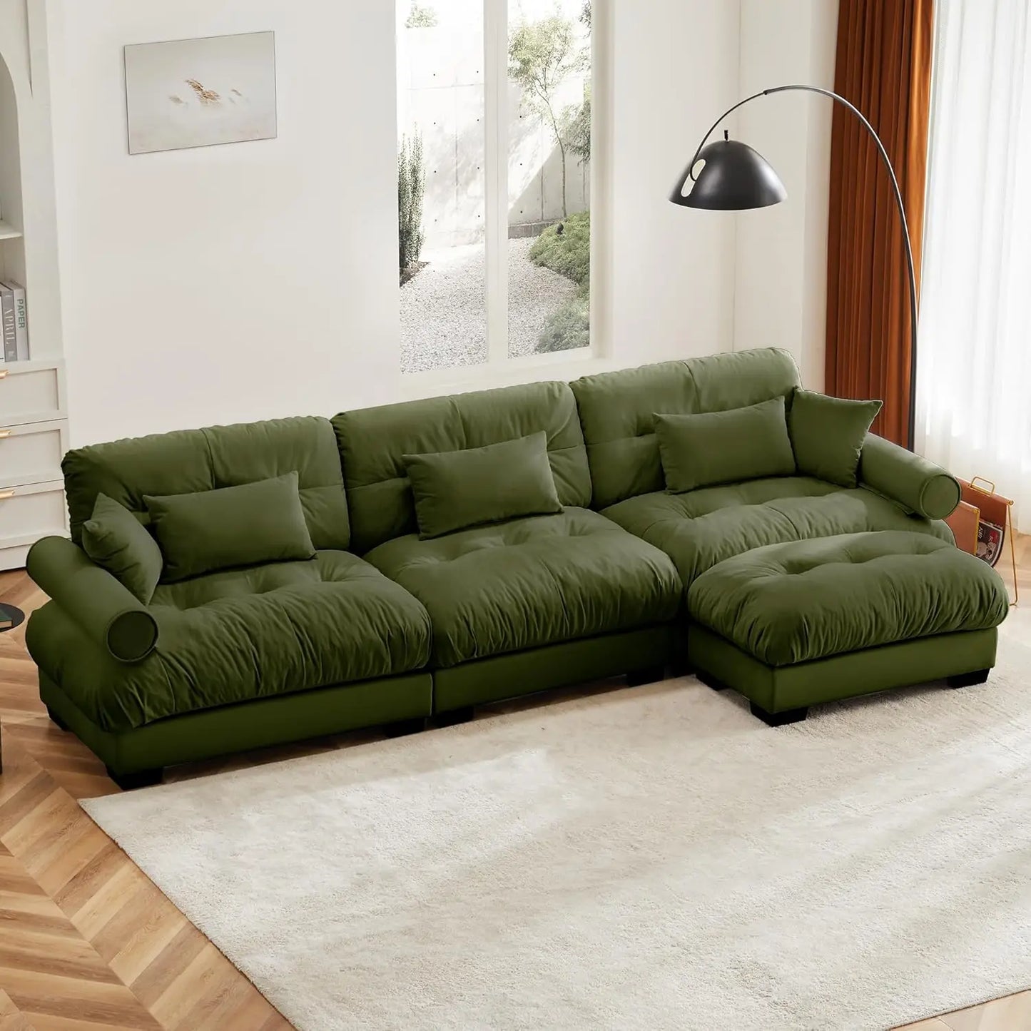 Modern Modular Sectional Sofa, 130"