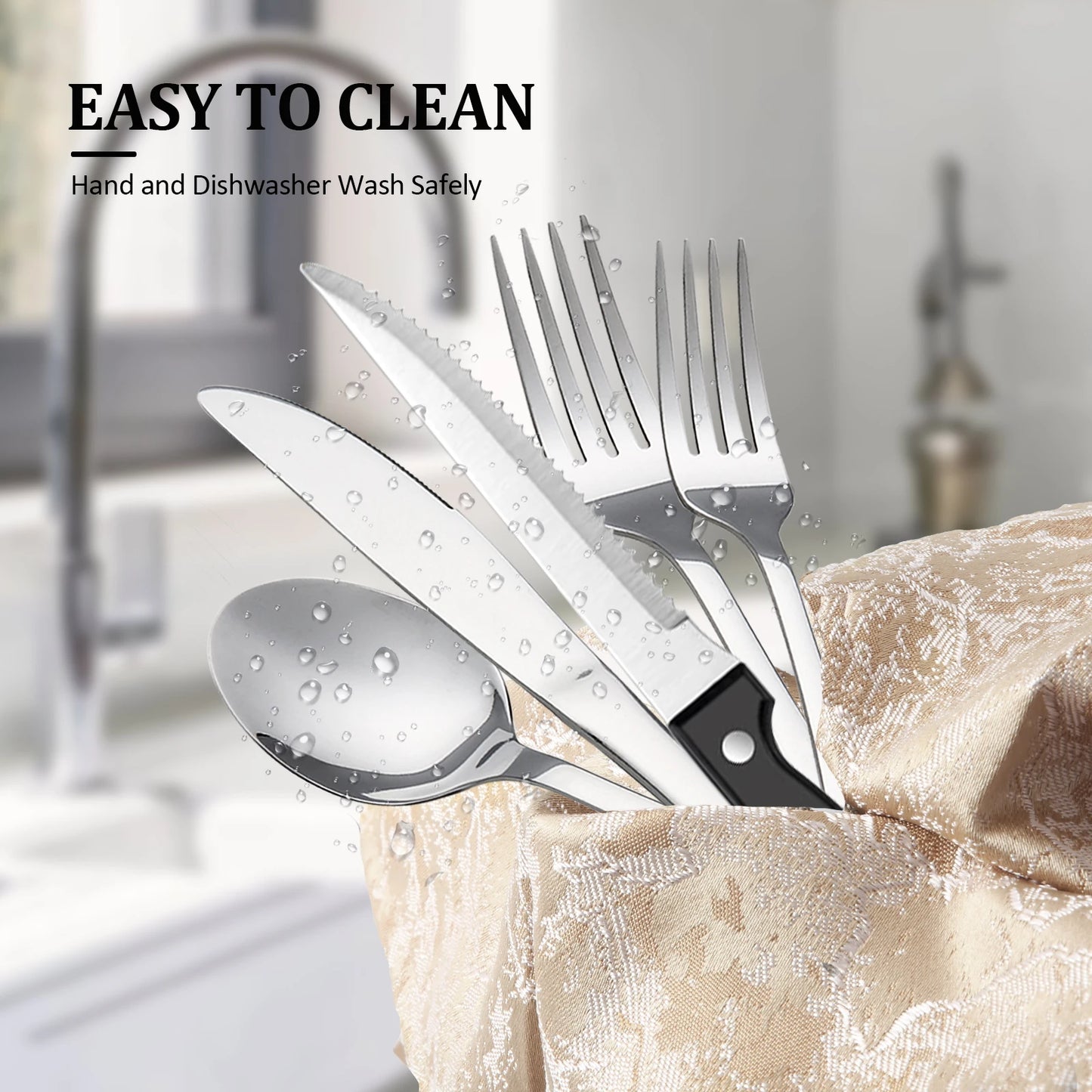 48PCS Flatware Set, High Quality Construction