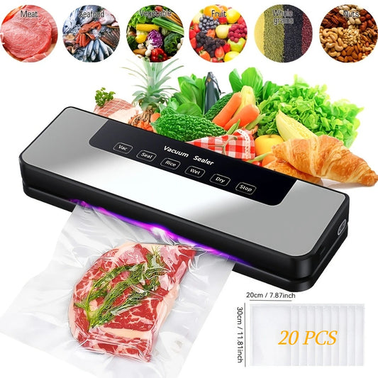 65Kpa Food Vacuum Sealer Machine with 20 Free Bags