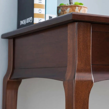 Stratus Home Office Desk, Solid Wood, Drop-Front Keyboard