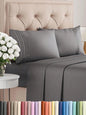 4PCS Cooling Luxury Bedding Set, Embroidered Pillowcases