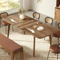 Dining Table for 4/6/8 People, Honey Brown Finish