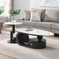 Modern Nest Coffee Table, Oval Table Top