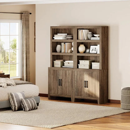 74" Tal Farmhouse Bookcase, Wooden