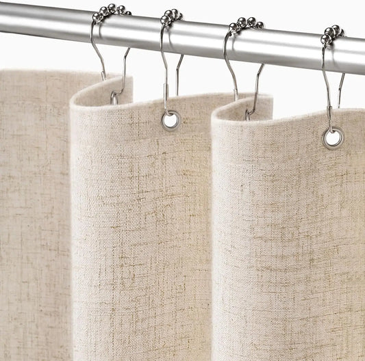 Linen Shower Curtain, Beige