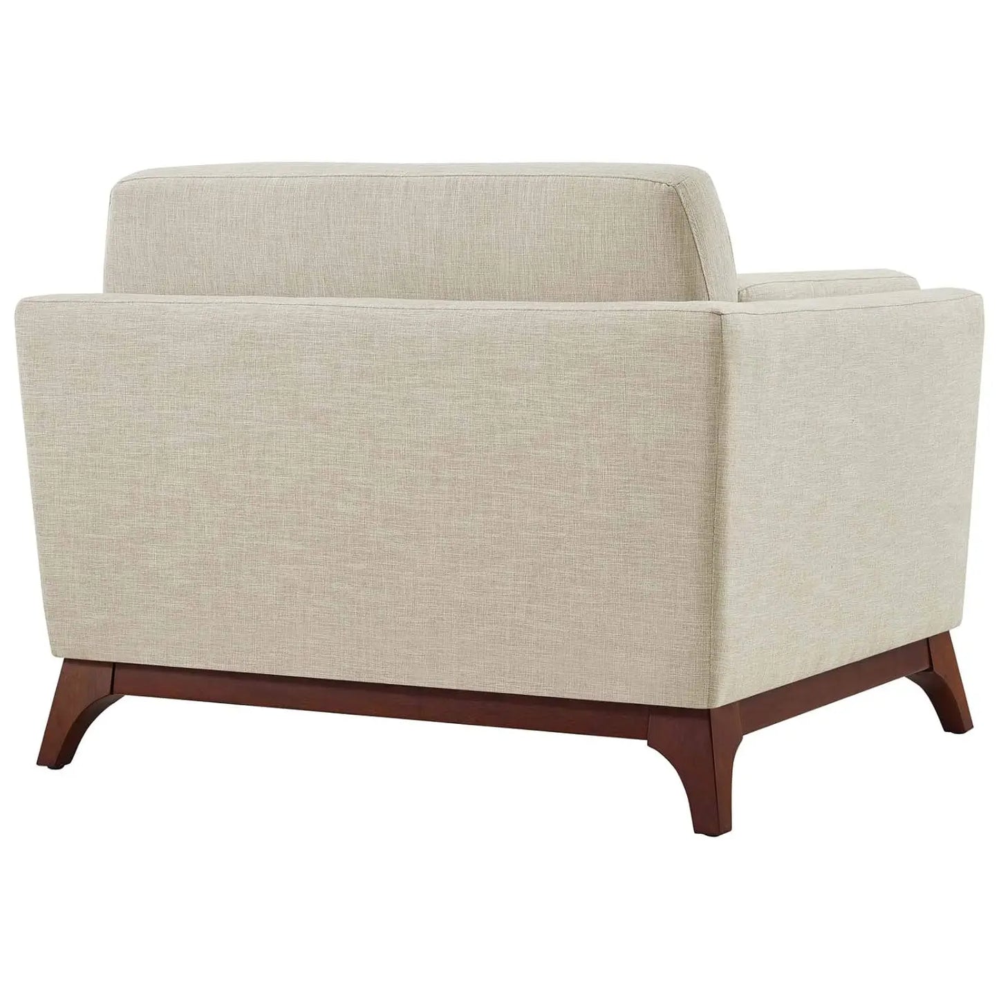 Mid-Century Upholstered Fabric Accent Arm Chair