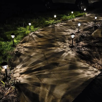 10pcs Solar LED Lawn Lights with Water Ripple Design