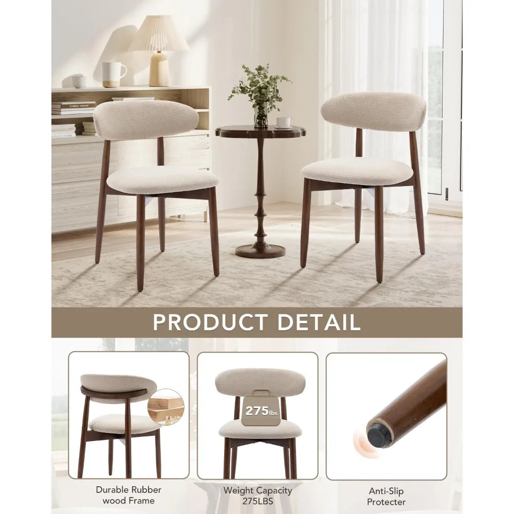 Dining 
Chairs Set of 4, Upholstered Farmhouse, Modern