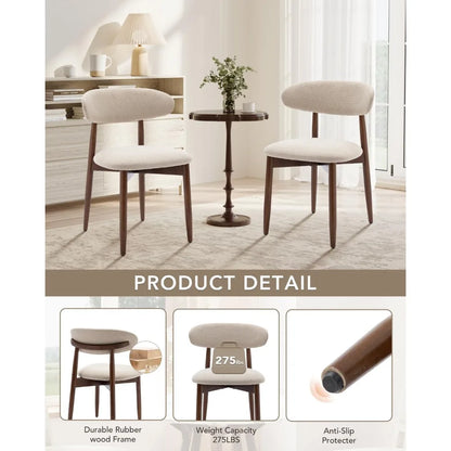 Dining 
Chairs Set of 4, Upholstered Farmhouse, Modern
