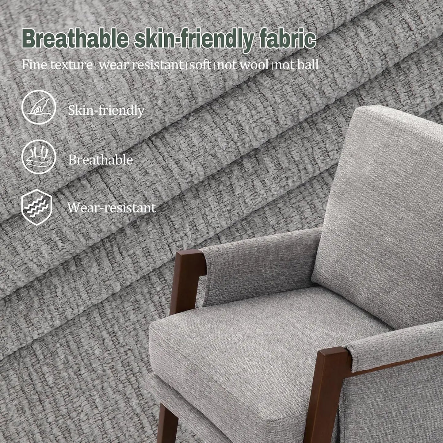 Accent Chairs Set of 2, Modern Arm Chairs