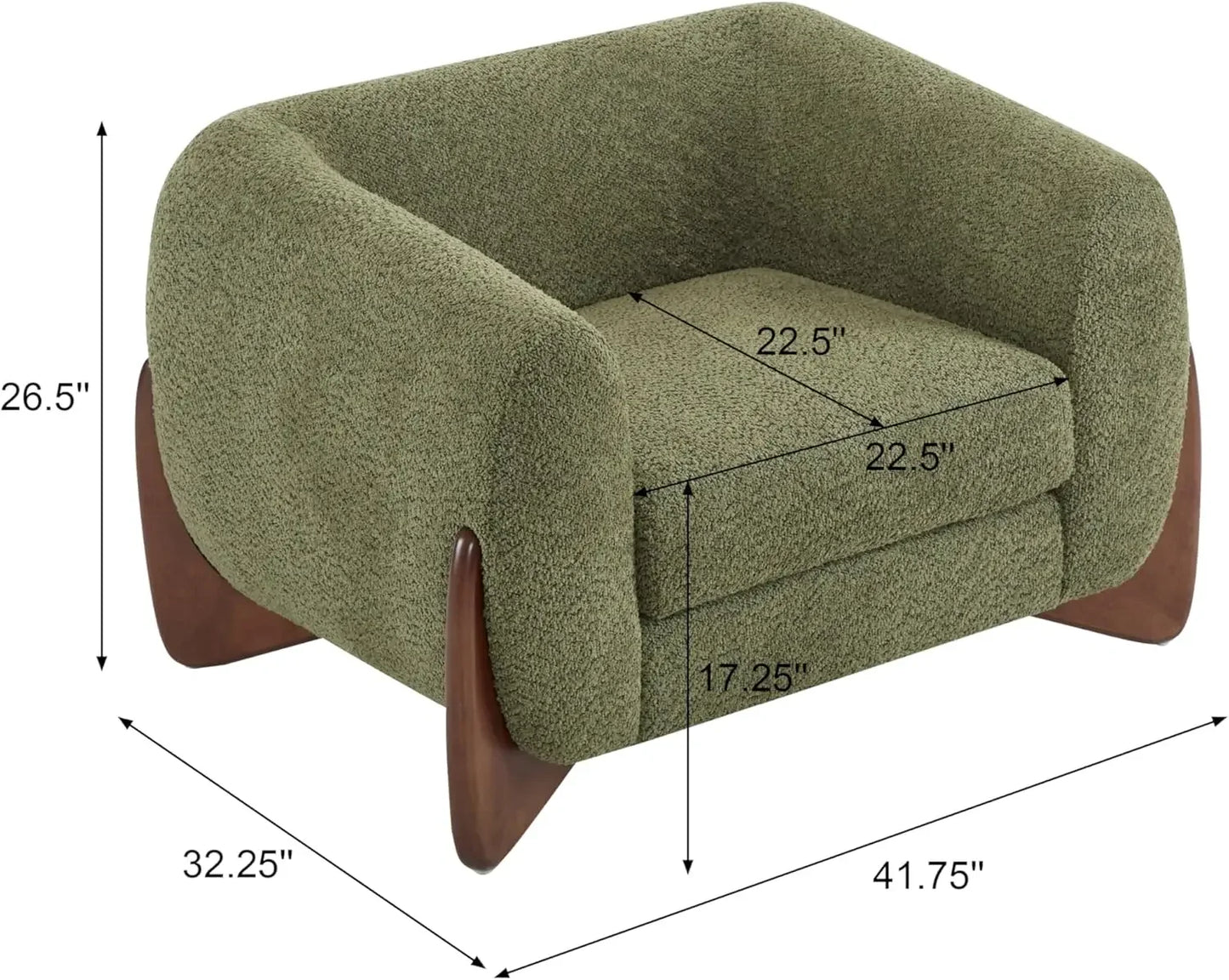 Holly Modern Boucle Club Chair