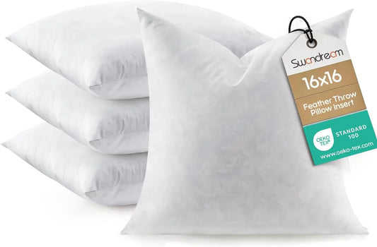 Feather Throw Pillow Inserts Set of 4
