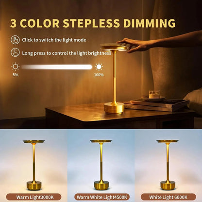 2PCS Rechargeable Wireless Table Lamp , Touch Lamp