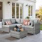 5 PCS Outdoor Patio Furniture Sets,Wicker