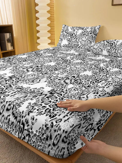 1pc Black and White Bed Set