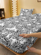 1pc Black and White Bed Set