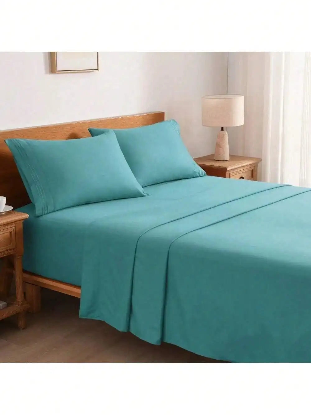 4PCS Cooling Luxury Bedding Set, Embroidered Pillowcases
