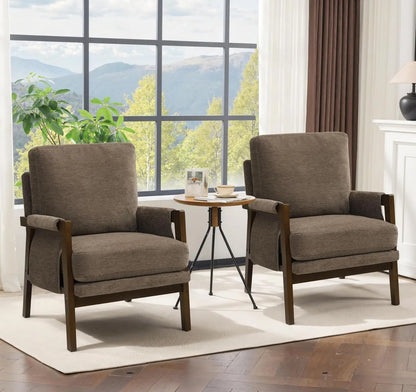 Accent Chairs Set of 2, Modern Arm Chairs