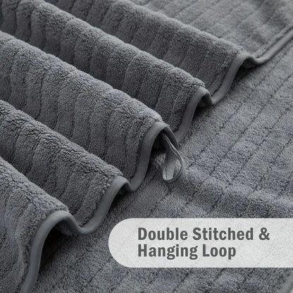 Bath Towel Set 8 Piece Absorbent Quick Dry Towels Daily