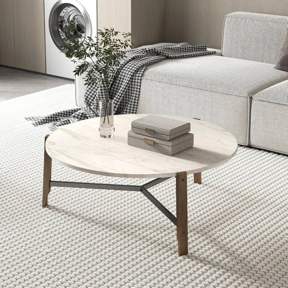 YO Round Coffee Table, 36” Wooden