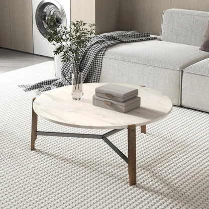 YO Round Coffee Table, 36” Wooden