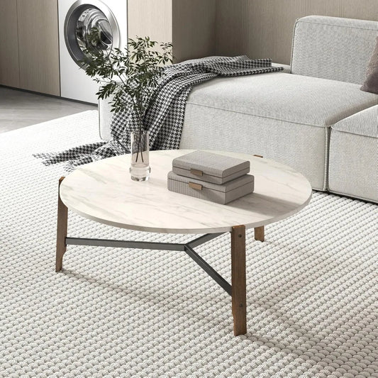 YO Round Coffee Table, 36” Wooden