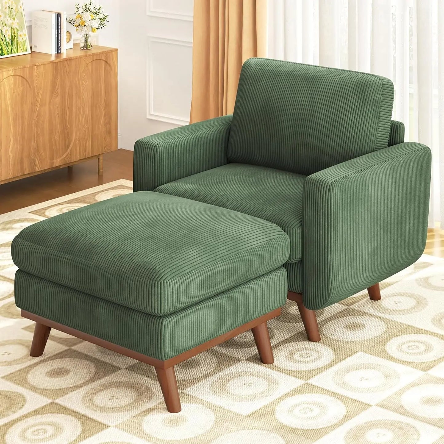 38.5" Accent, Upholstered Armchair with Deep Seat