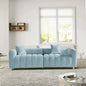 87.4'' Modern 3-Seater Sofa Bubble Couch, Velvet