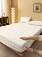 Black Heart Print Fitted Sheet