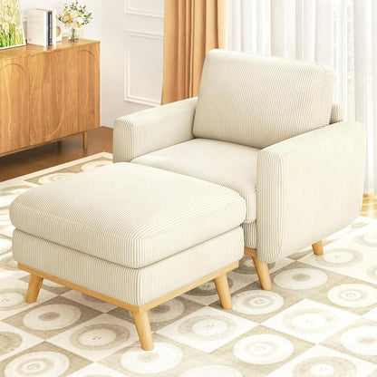 38.5" Accent, Upholstered Armchair with Deep Seat