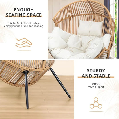 Outdoor Wicker Egg Lounge Chair for Outdoor