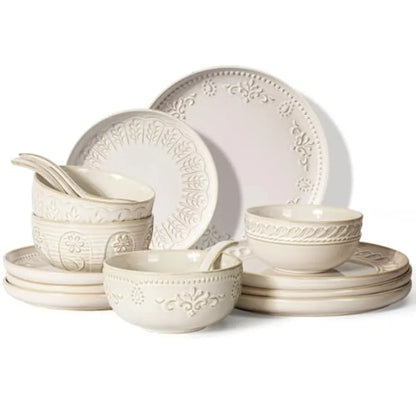 16 Pieces Dinnerware Sets Dish Set For 4