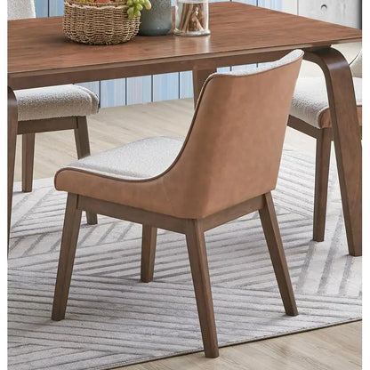 Modern Walnut Finish 5-Piece Dining Set