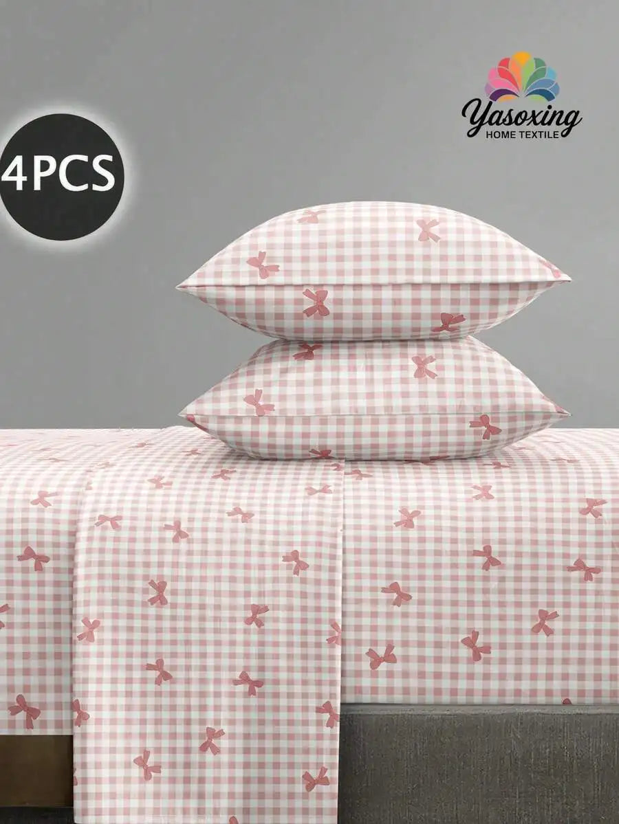 4-Piece Floral Microfiber Bedding Set