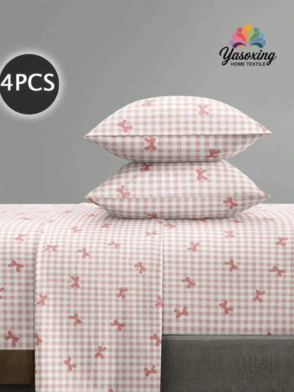 4-Piece Floral Microfiber Bedding Set
