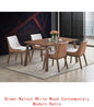 Modern Walnut Finish 5-Piece Dining Set