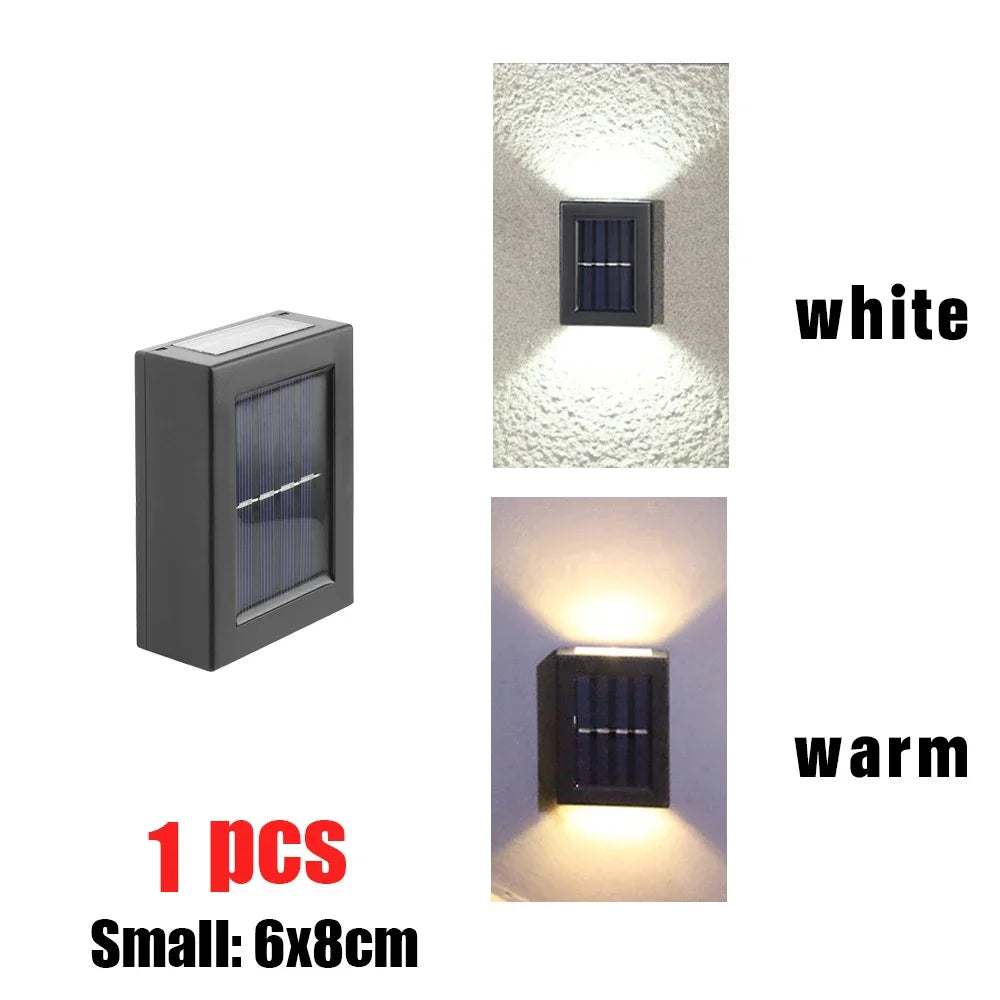 1~8PCs Wall Solar Light for Outdoor Lighting