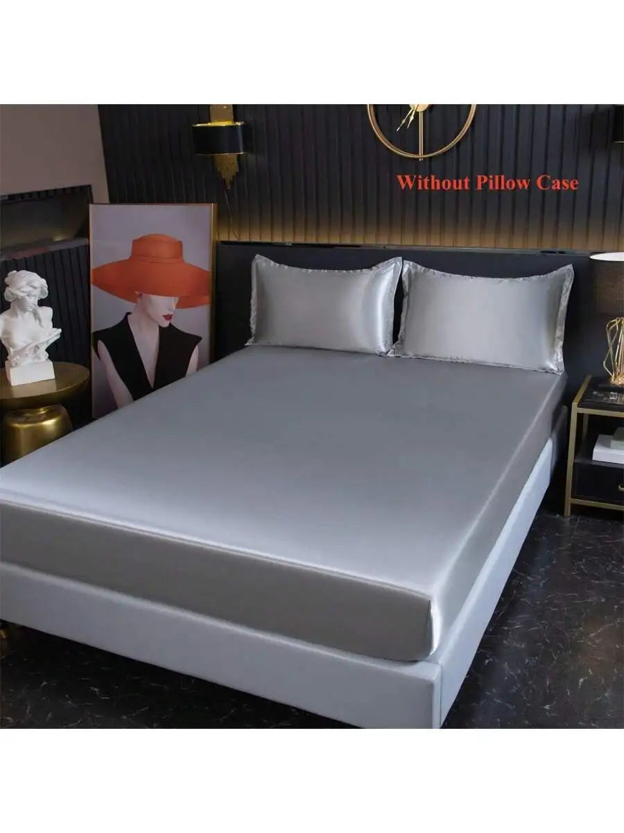 Silky Cooling Solid Fitted Sheet Set
