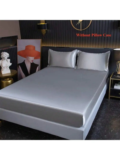 Silky Cooling Solid Fitted Sheet Set