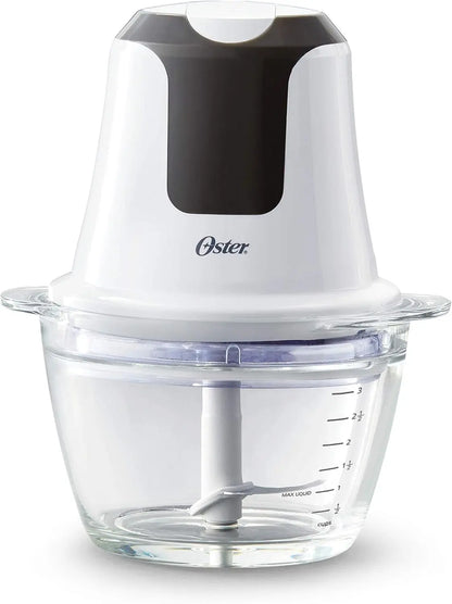 3-Cup Mini Food Chopper with Glass Bowl