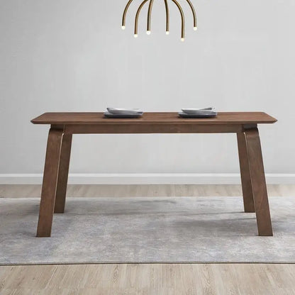 Modern Walnut Finish 5-Piece Dining Set