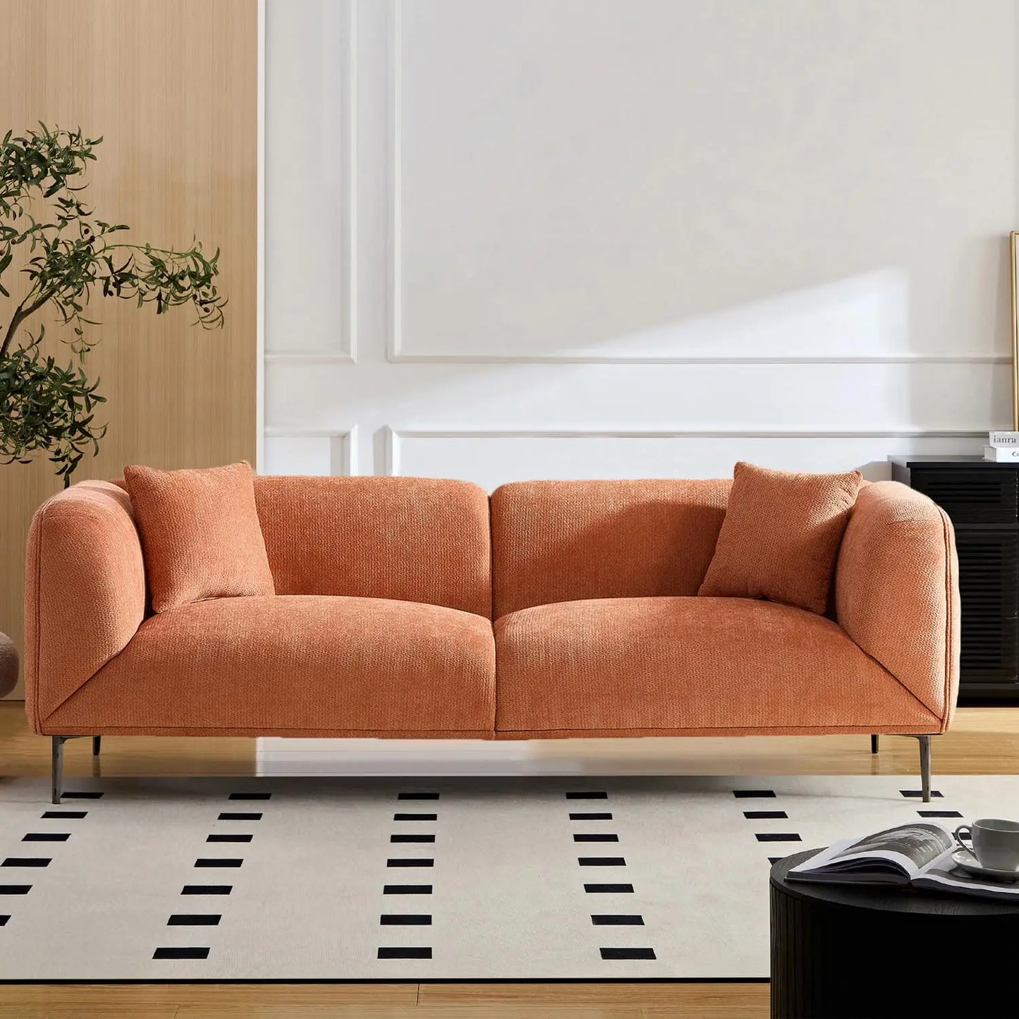 82.7" Modern Couch Upholstered Boucle Sofa